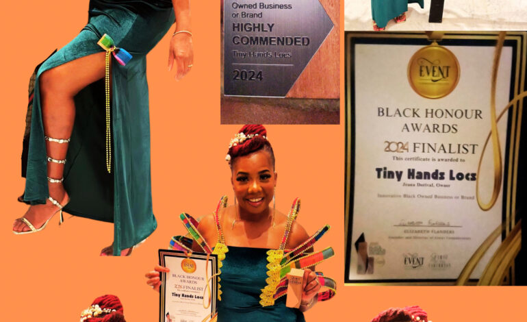 Tiny Hands Locs Honoured at the Spirit of the Caribbean Annual Ball & Black Honour Awards 2024