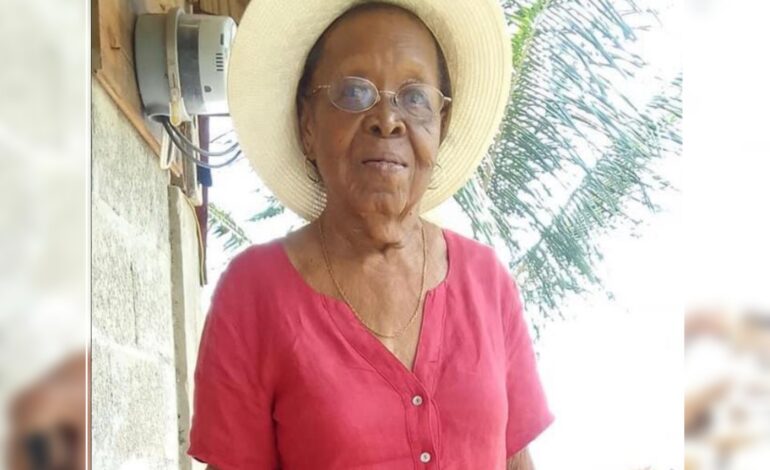 Death Announcement of 89 year old Gertrude Moise Bellot better known as Mable or Ma Sampson of Soufriere