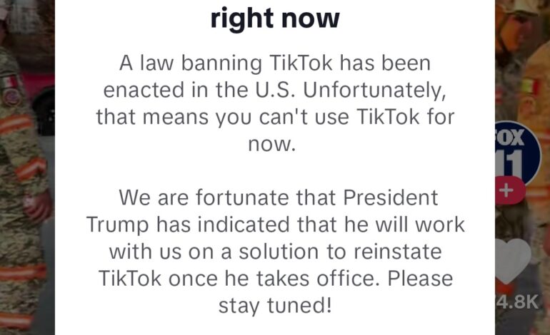 TikTok Goes Offline in the U.S. Ahead of Ban Implementation