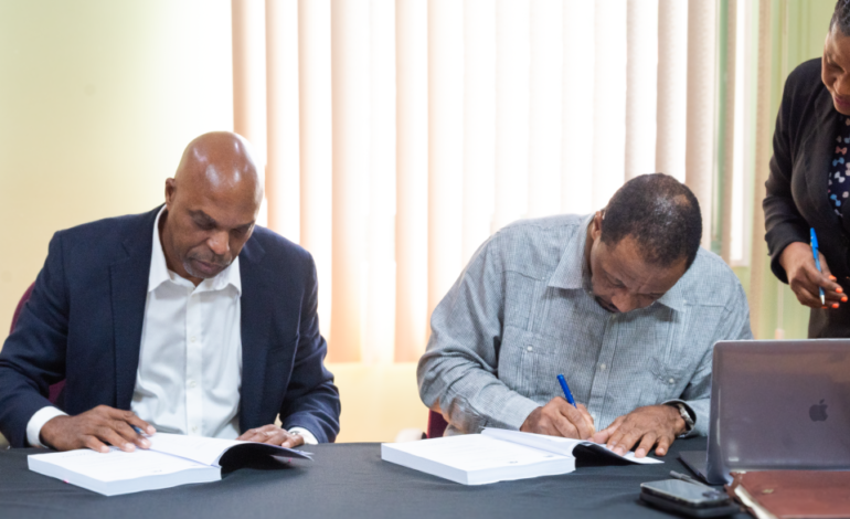 Contract Signed for Construction of Kalinago Multipurpose Center and Emergency Shelter