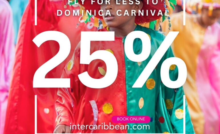 Experience Dominica’s Carnival 2025 with interCaribbean Airways!