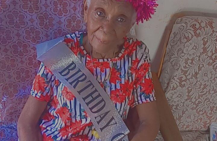 Death Announcement of 91 year old Neslie Bernadette, Sylma Thomas  better known as Ma Sylma or Granny of Thibaud who resided on 31 Field’s Lane Roseau