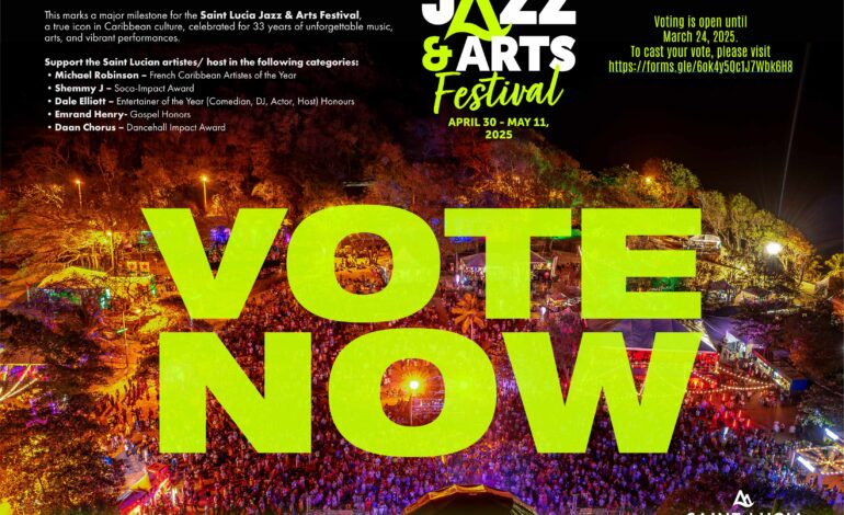 The Iconic Saint Lucia Jazz & Arts Festival has been Nominated for the 2025 Caribbean Music Awards