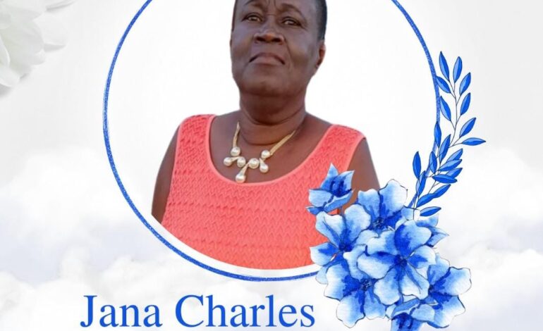 Death Announcement of Jana Charles of Mahaut