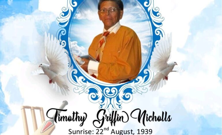 Death Announcement of 85 year old Griffin Timothy Nicholls of Laronde Laplaine