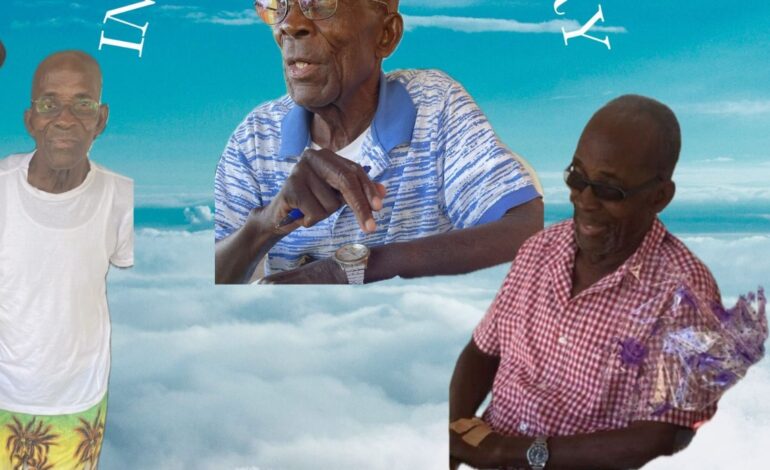 Death Announcement of 95 year old Joseph Pistool Alexander better known as “Alick” of Picoude, Grand Bay. He lived in England and was a resident at Check Hall Massacre