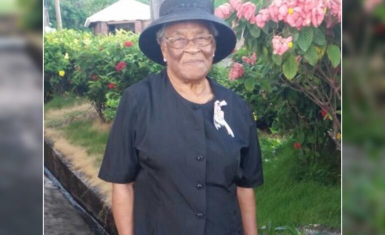 Death announcement of 97 year Mrs. Elta Virginia Dailey nee Vidal of Salisbury