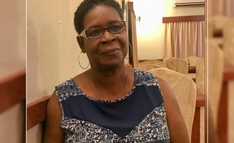 Death Announcement ofc 68 year old Sandra Theresa Michel of Loubiere, who resided at Pointe Michel