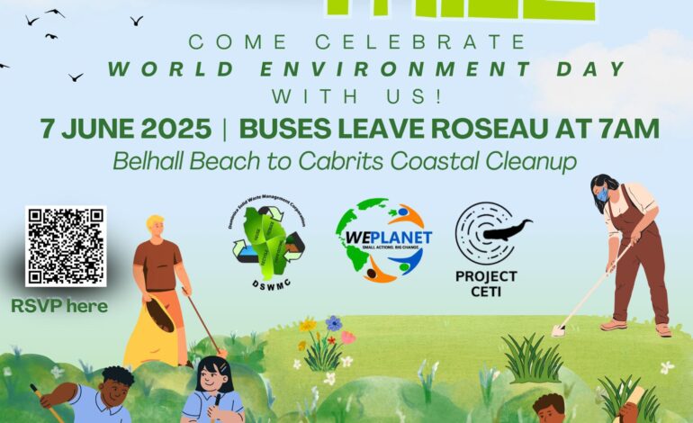 CYEN Dominica Joins “Clean A Mile” Coastal Cleanup in Celebration of World Environment Day and ICC’s 40th Anniversary